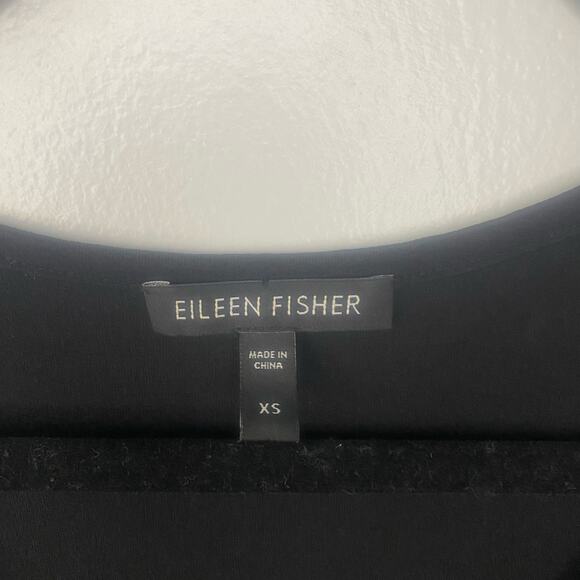 Eileen Fisher Womens Black Pleated‎ Tank Blouse Size X-Small - Picture 4 of 4